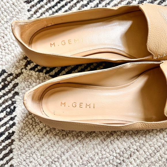 M. Gemi Stellato Sacchetto Pointed Toe Loafer Leather Flats Camel Size 7 - Picture 8 of 10